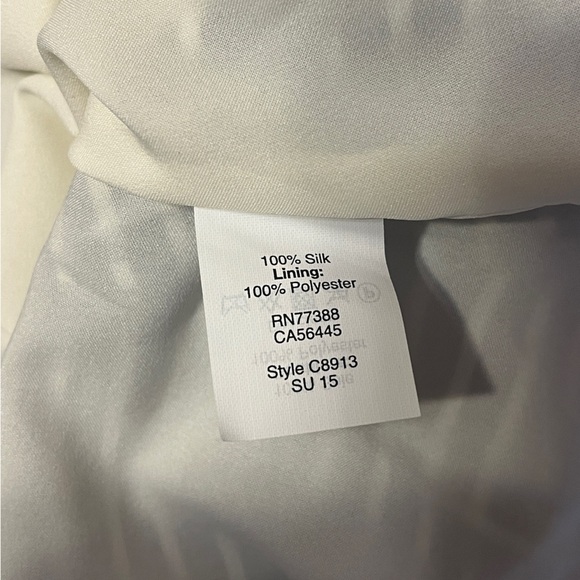 Silk Madewell Striped Tie-Waist Dress in Black and White Size 8 - Picture 7 of 7